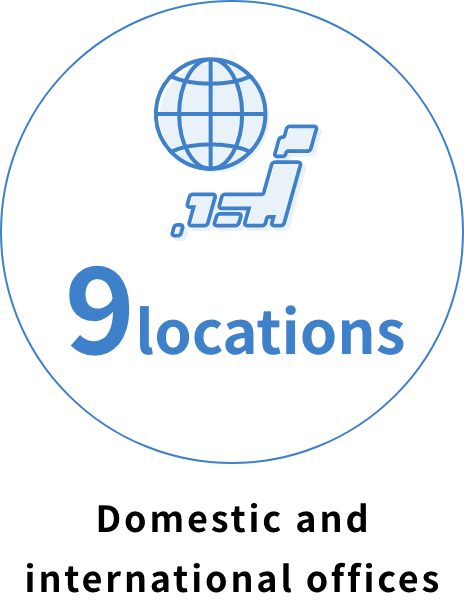 Domestic and international offices：9 locations